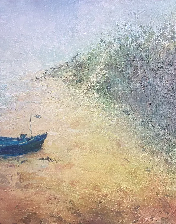 Anna Kos - fishing boat on the beach