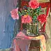 Ewa Widomska - цветы на стуле