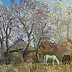 Borys Sierdiuk - paysage avec des chevaux