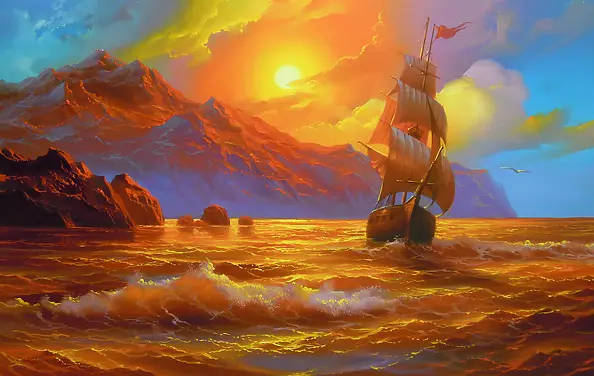 Igor Onoprienko - landscape with sail