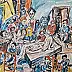 Krzysztof Chrobot, anatomy lesson 2, Oil painting - cardboard/paperboard, 36 x 51