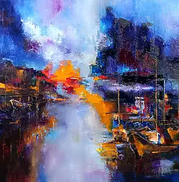 Tadeusz Machowski - boats on the river