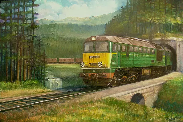 Grzegorz Magner - diesel locomotive St-44 Gagarin in a zdwojonym