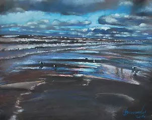 Andrzej Siewierski - mMewy on the shore of the Baltic Sea