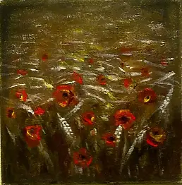 Aksana Shalyapina, Maki, Масляная картина - холст, 50 x 50