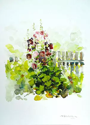 Rafał Bochra - mallows by the fence