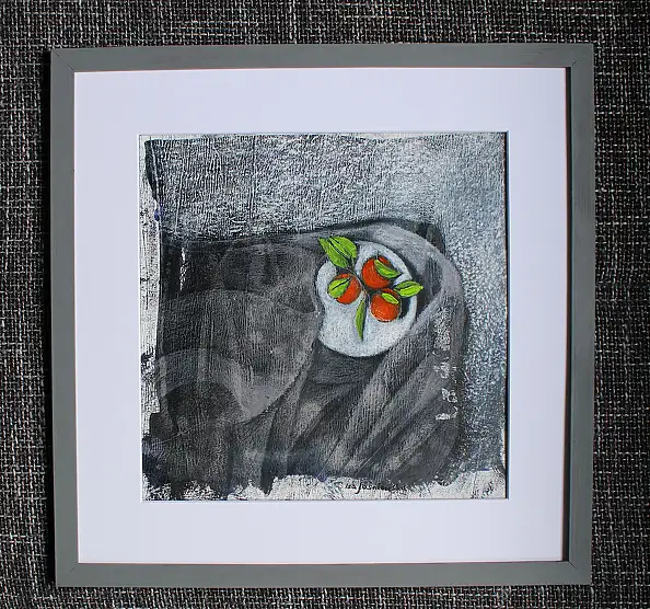 Iza Jaśniewska, Stillleben, Mischtechniken - Karton/Pappe, 29 x 29