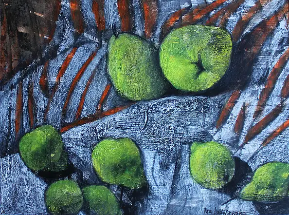 Iza Jaśniewska, still life, Mixed media - cardboard/paperboard, 39 x 29