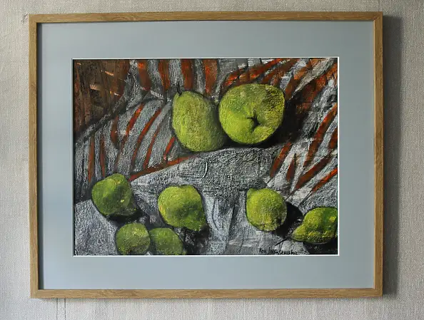 Iza Jaśniewska, still life, Mixed media - cardboard/paperboard, 39 x 29