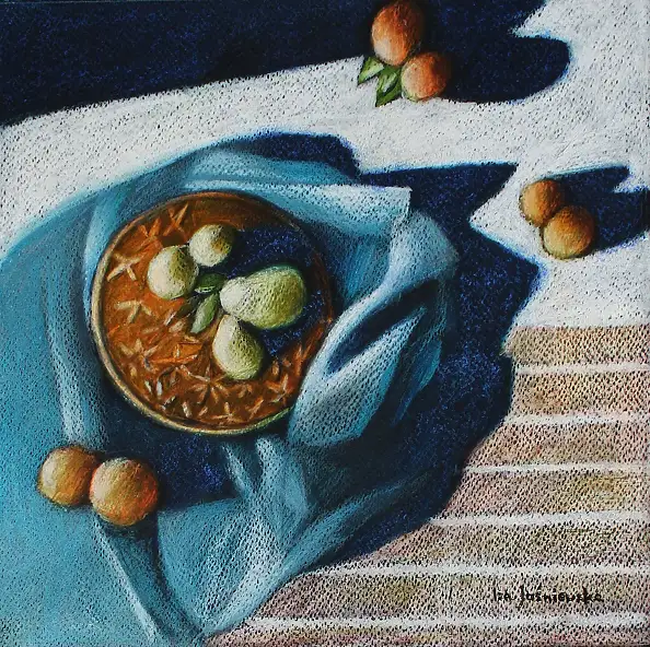 Iza Jaśniewska, Stillleben, Pastell - Papier, 29 x 29