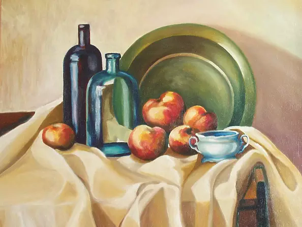 Marek Sabat - Martwa natura z mosiężną miską 