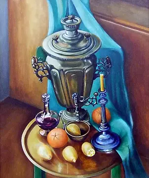 Marek Sabat - Still life with samovar