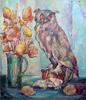 Maciej, Bogusław Kaczmarczyk - still life with owl