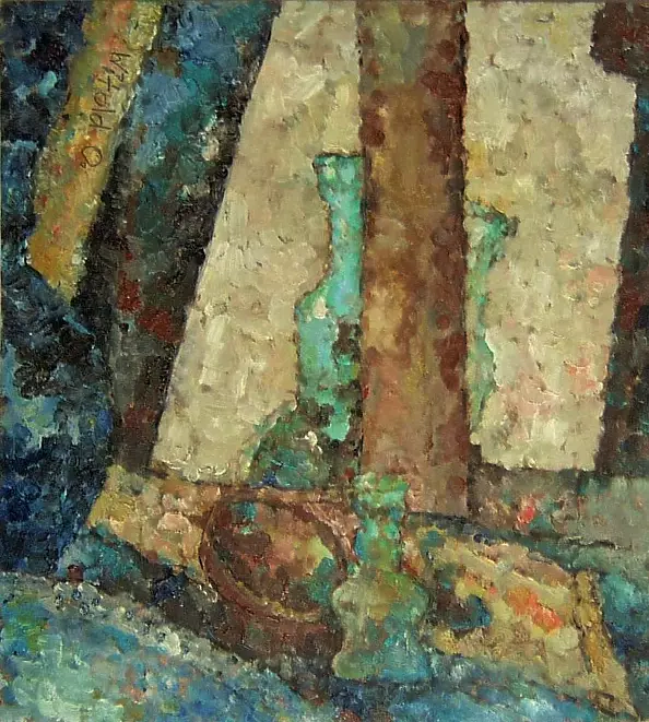 Witold Ogórkiewicz - martwa natura -zielona butelka