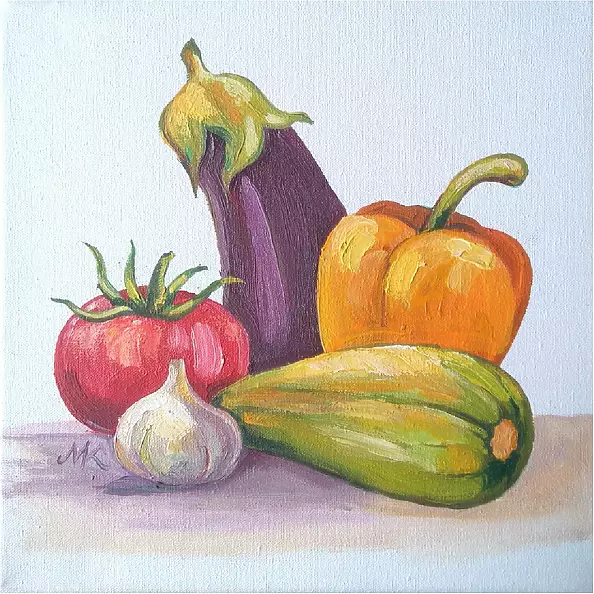 Maciej, Bogusław Kaczmarczyk - martwa z bakłażanem