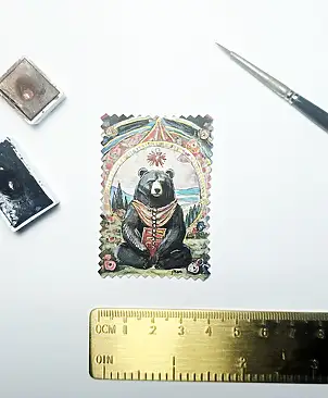 Jena Polak - a teddy bear in festive attire