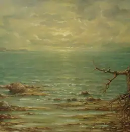 Bożena Konikowska, прибрежное дерево, Масляная картина - , 60 x 80
