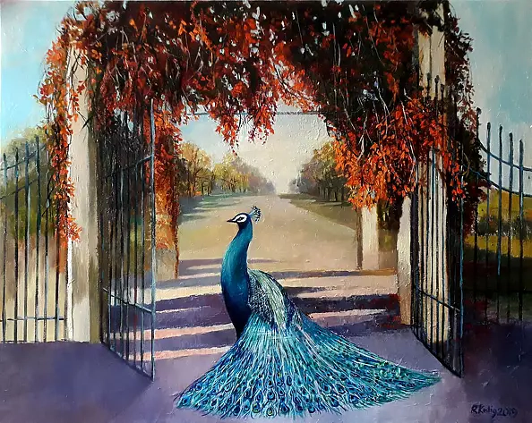 Renata Kulig Radziszewska - ogród jesienny z cyklu czarowne ogrody