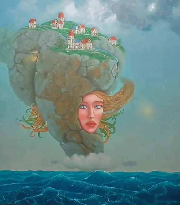 Marcin Niewęgłowski, ostoja, Obraz olejny - płyta, 70 x 80