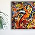 Marek Lutek, pTaKi 11610, Obraz akrylowy - płótno, 40 x 40
