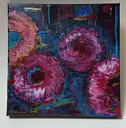 Klaudia Anuszczyk, Donuts, Acrylgemälde - Leinwand, 20 x 20