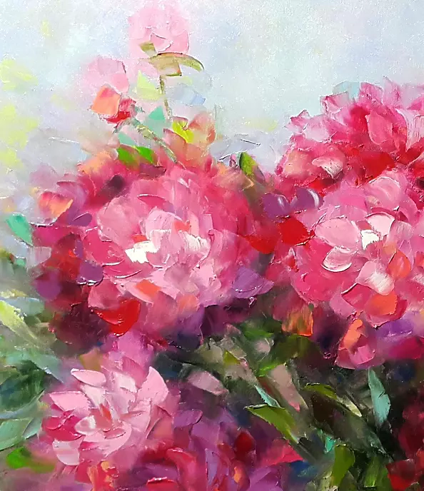 Kseniya Kovalenko - painting*Peonies*Oil on canvas 90x70 cm