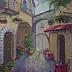 Kseniya Kovalenko - painting *Cozy street*Оil on canvas 65x90cm 