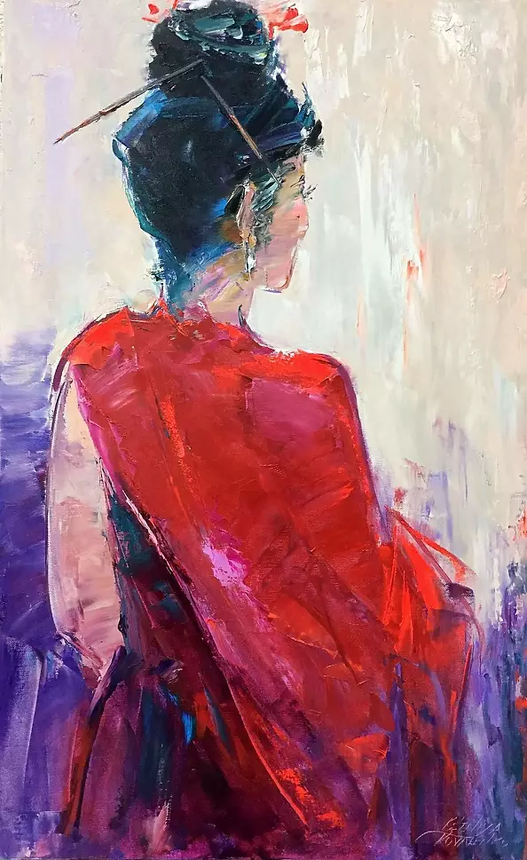 Kseniya Kovalenko - painting *Geisha*Оil on canvas 50x80cm