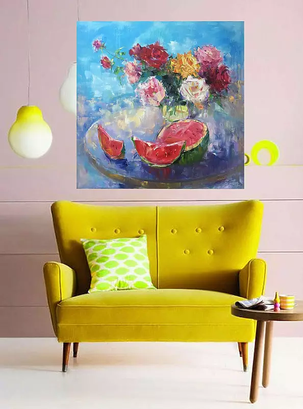 Kseniya Kovalenko - painting * Juicy Watermelon * Summer Still Life