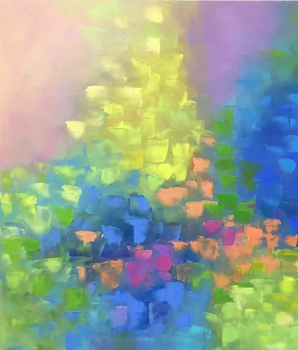 Kseniya Kovalenko - * painting * Spring caprice Оil on canvas 80x80cm