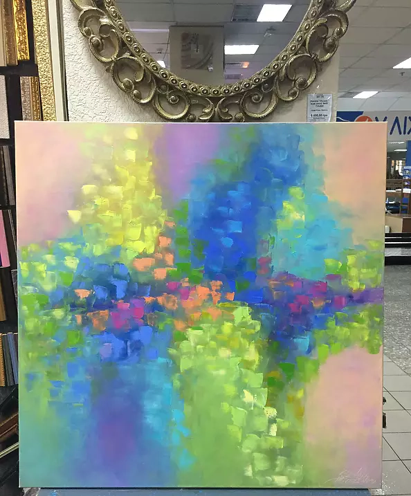 Kseniya Kovalenko - * painting * Spring caprice Оil on canvas 80x80cm