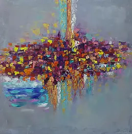 Kseniya Kovalenko - painting * Rainbow of emotions* Оil on canvas 80x80cm