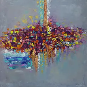 Kseniya Kovalenko - painting * Rainbow of emotions * Оil on canvas 80x80cm