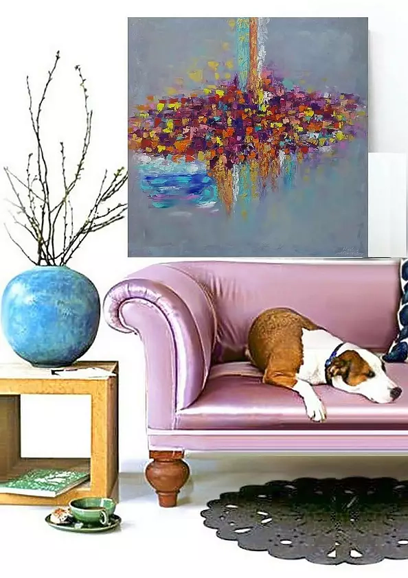 Kseniya Kovalenko - painting * Rainbow of emotions* Оil on canvas 80x80cm