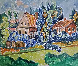 Krzysztof Chrobot, pejaż2, Obraz olejny - płótno, 60 x 50