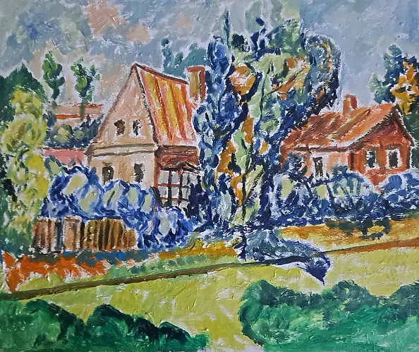 Krzysztof Chrobot, pejaż2, Obraz olejny - płótno, 60 x 50