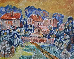 Krzysztof Chrobot, pejaż, Obraz olejny - płótno, 58 x 50