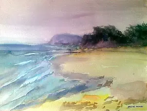 Jacek Kamiński - pejzaż morski- Karwia