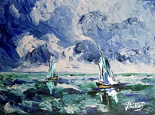 Jerzy Stachura - seascape gray