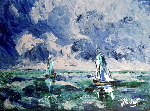 Jerzy Stachura - seascape gray