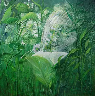 Iza Jaśniewska - paesaggio nell'erba