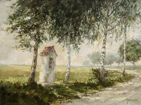 Jacek Szudak - landscape with chapel