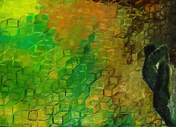 Helga Maria RADOCHOŃSKA - landscape behind the glass