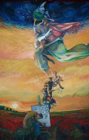   - pomarańczowe niebo