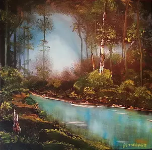 Stanisław Tobiasz - morning in the forest