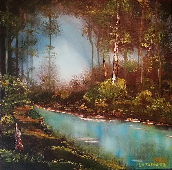 Stanisław Tobiasz - poranek w lesie