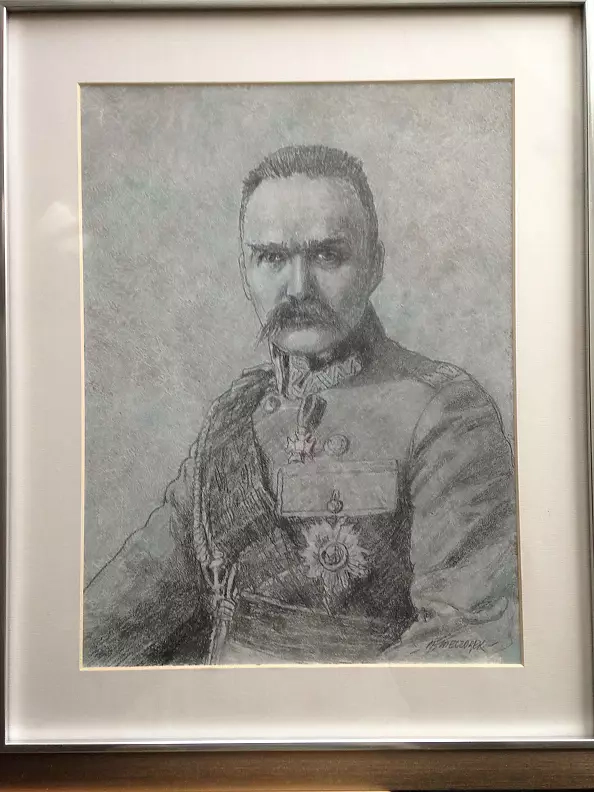Mieczyslaw Wieczorek - portret Marszalka J.Pilsudskiego