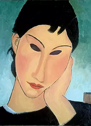 Kamila Dobrowolska Karaczewska - portrait of woman after Amedeo Modigliani
