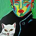 Marlena Kuc - портрет женщины-кошки с джентльменом