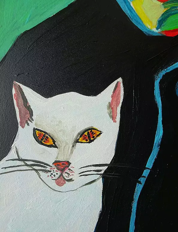 Marlena Kuc - portret kotki z dżentelmenem 